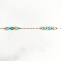 Bracelet galets turquoise amazonite