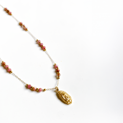 Collier mini Guagalupe rose