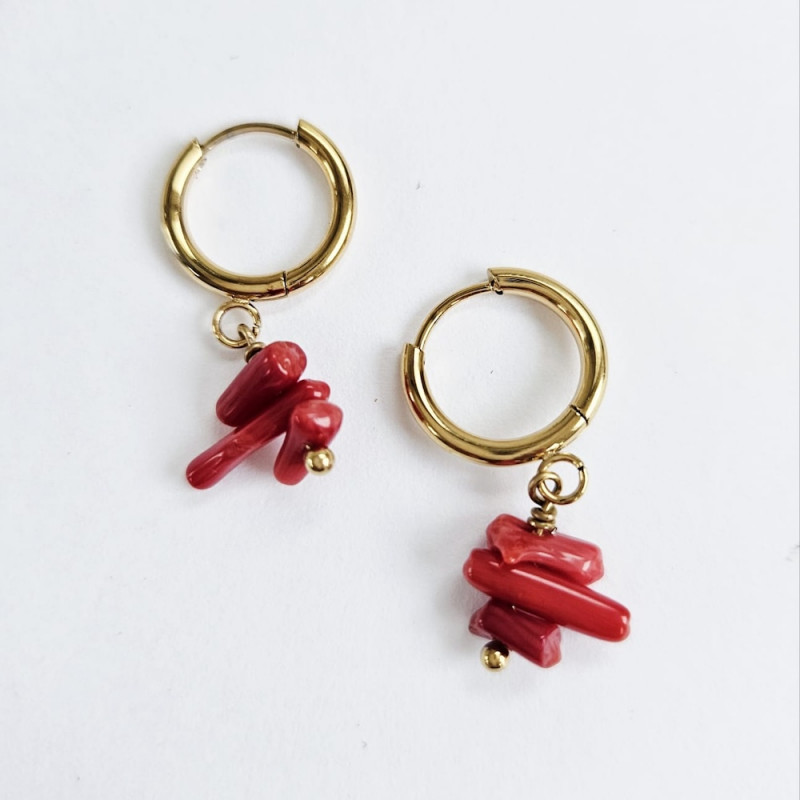 Maeva Coral Earrings