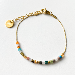 Bracelet poisson nacre pierres multi