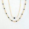 Collier double Black Night