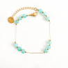 Bracelet cubes turquoise amazonite