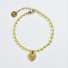 Bracelet Perolina Coeur Jaune