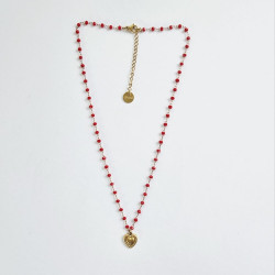 Collier Perolina Coeur Rouge