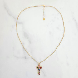 Sautoir croix multi Madonna