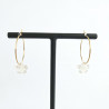 Boucles d'oreilles anneaux Venus fleur