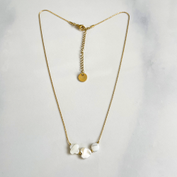 Collier trio Blanc