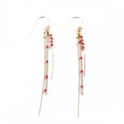 Boucles d'oreilles Anna Rouge