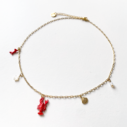 Collier charms Sophie à la plage