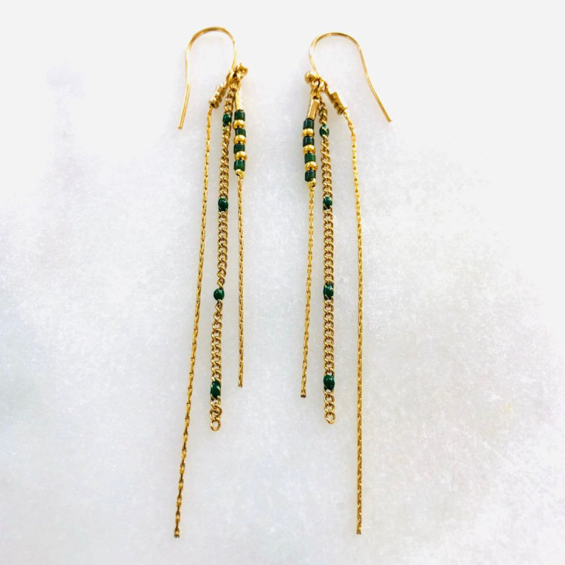 Boucles d'oreilles Anna vert