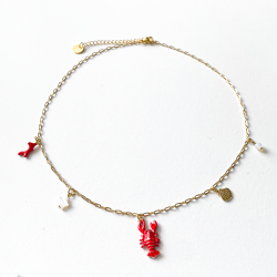 Collier charms Sophie à la plage