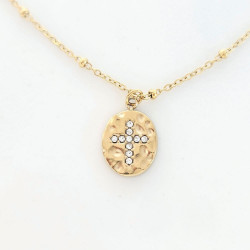 Collier médaillon croix Spirit