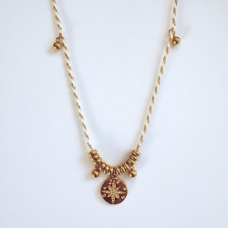 White Compass Rose Necklace