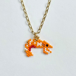 Sea Party Shrimp Long Necklace
