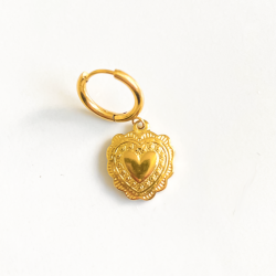 Boucle unitaire cœur ex-voto
