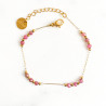 Bracelet mini galets Pink rodocrosite