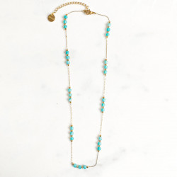 Necklace galets turquoise amazonite
