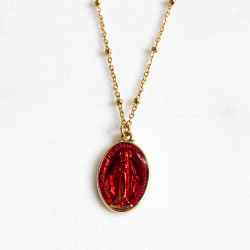 Collier Satellites Mary Rouge