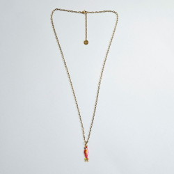 Sea Party Red Fish Long Necklace