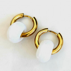 Boucles d'oreilles Froot Loops blanches