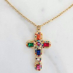 Sautoir croix multi Madonna