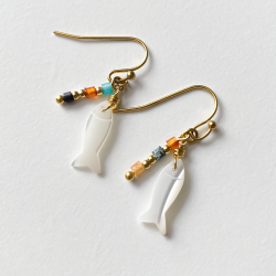 Boucles d'oreilles poisson nacre