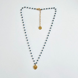 Collier Perolina Coeur Pétrole