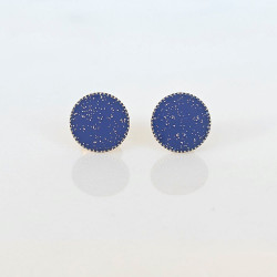 Boucles d'oreilles bleues Planète