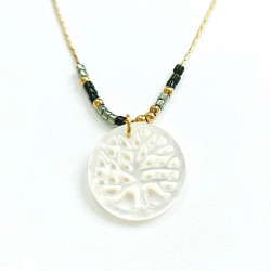Collier Totem vert Arbre de Vie