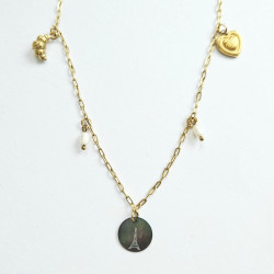 Collier multi charms Paris