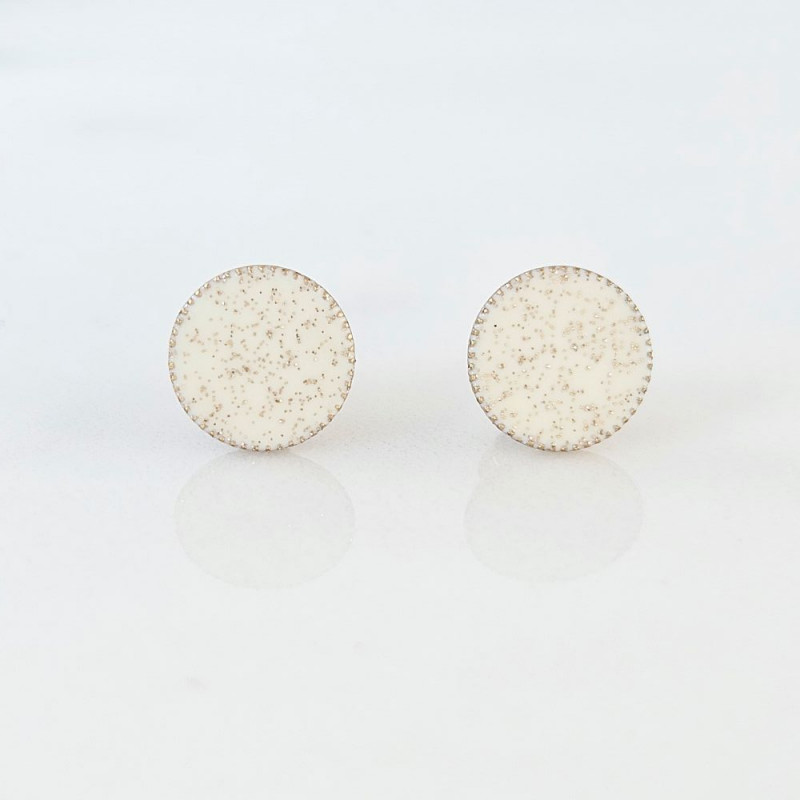 Boucles d'oreilles blanches Planète