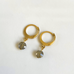 Boucles d'oreilles Mini Moon gris