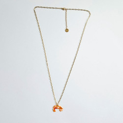 Sea Party Shrimp Long Necklace