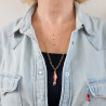 Sea Party Red Fish Long Necklace