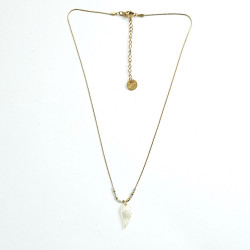 White Totem Wing Necklace