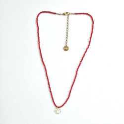 Red Tiare Flower Necklace