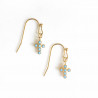 Boucles d'oreilles croix turquoises