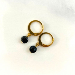 Boucles d'oreilles Mini Moon Noir