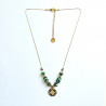 Collier Rose des vents Vert