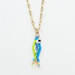 Sautoir Sea Party Poisson bleu