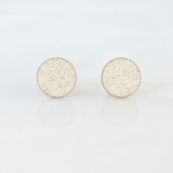 Boucles d'oreilles blanches Planète