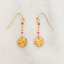 Boucles d'oreilles Miyuki red