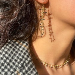 Boucles d'oreilles Pure Black