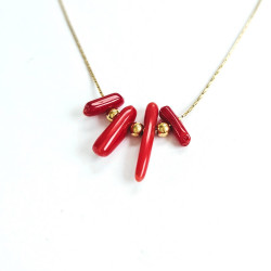Collier branches corail Maeva