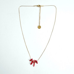 Collier branches corail Maeva
