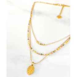 Collier Miyuki Triple Sable