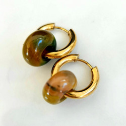 Boucles d'oreilles Froot Loops vert