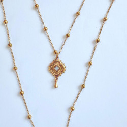 Double sautoir blason Athena