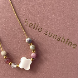 Collier trèfle serpentine