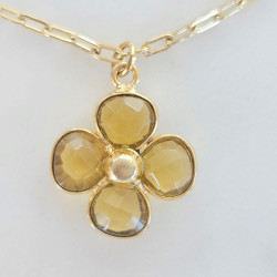 Collier Trèfle Précieux citrine